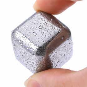 Reusable Stainless Steel Ice Cubes - Whiskey Chilling Stones (Color: 1pc, Ships From: China)