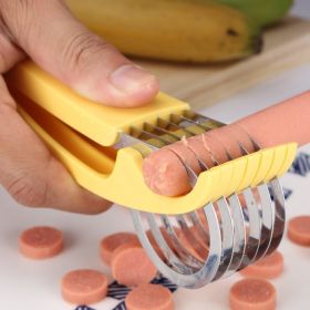 Multi-Slice Stainless Steel Kitchen Slicer for Bananas, Hot Dogs & Sausages (Quantity: 2pcs)