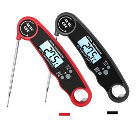 Waterproof Instant Read Meat Thermometer for Cooking & Grilling (Color: Black)